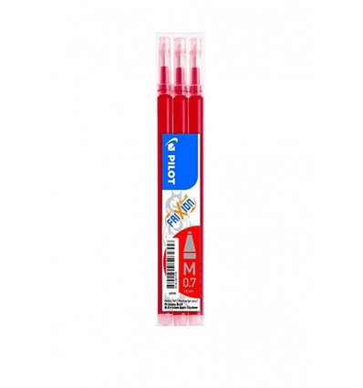 Refill per Penna a sfera Frixion Ball Pilot confez. 3pz - ROSSO - 0,7 mm 