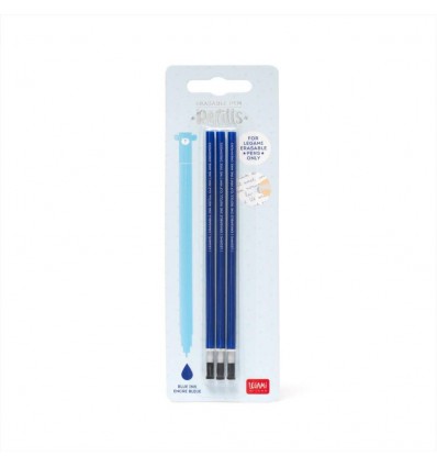 Erasable pen refills blu