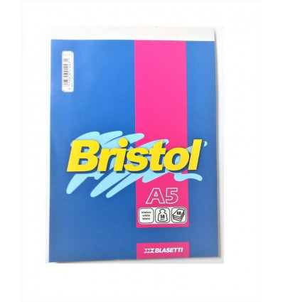 Block notes 15X21 Bristol A5 bianco Blasetti