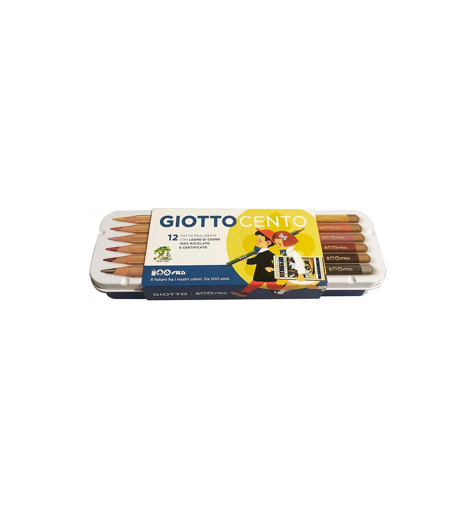 Giotto cento astuccio metallo 12 pz Giotto Fila