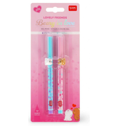 Set 2 penne Gel Beary in love Teddy bear