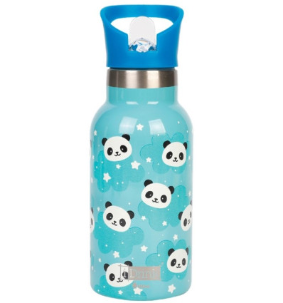 Borraccia Termica In Acciaio Inox con Beccuccio Trasparente Panda 350ml