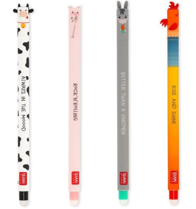 Set di 4 Penne Gel Cancellabili Farm Sweet Farm - Erasable Pen Set