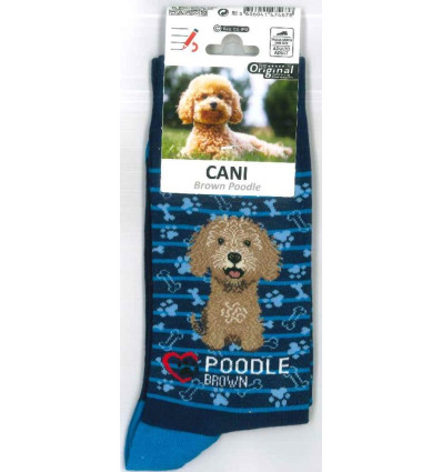 Calze Taglia unica CANI - Brown Poodle