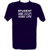 T-shirt student hard life colore navy blue
