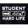 T-shirt student hard life colore navy blue