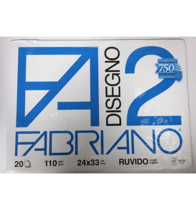 Album Fabriano 2 24x33 Ruvido 110 g/m² 